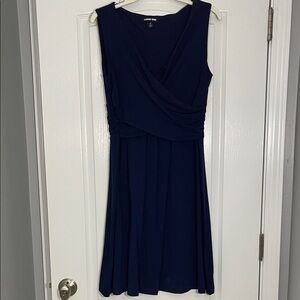 Lands End Navy Blue Cotton Sleeveless Dress Size S NWOT